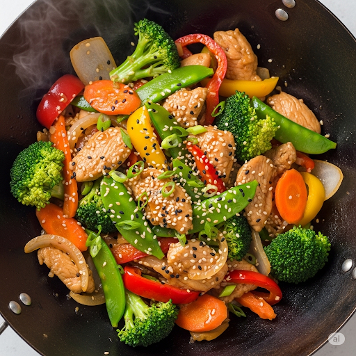 Kylling-wok med grønnsaker