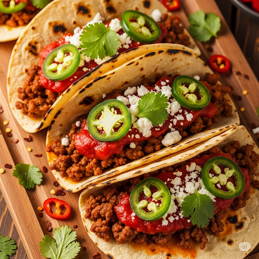 Spicy Tacos med Kjøttdeig