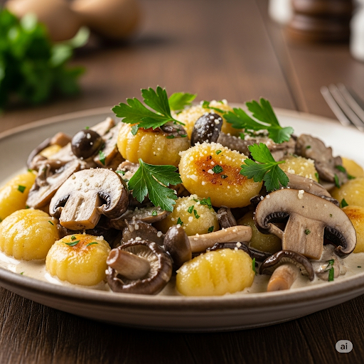 Kremet Gnocchi med Sopp