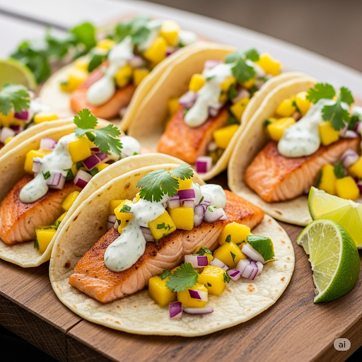 Lakse-taco med Mangosalsa